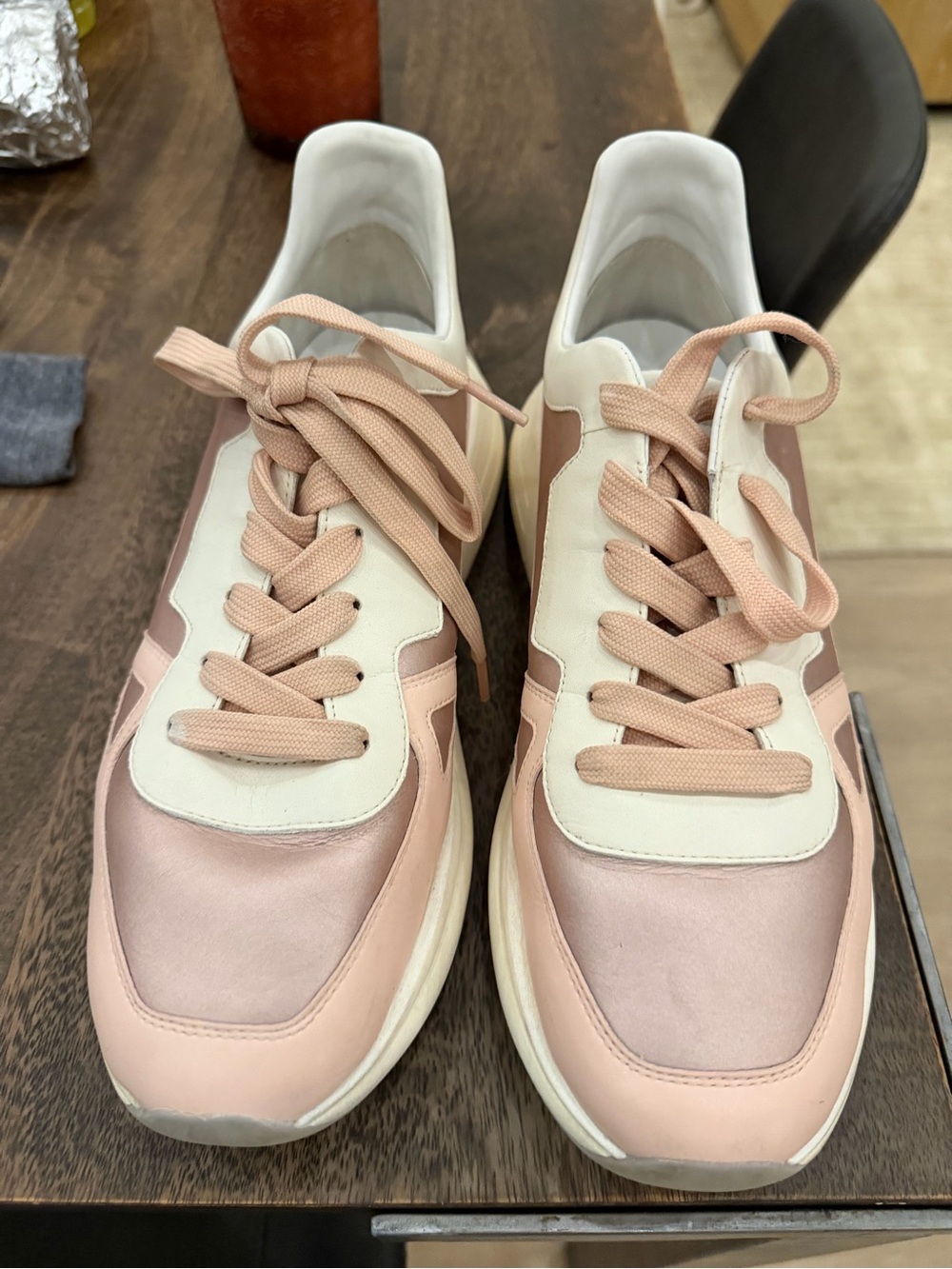 Stuart weitzman Fashion Sneaker in Blush Pink and Cream